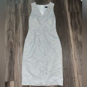 Banana Republic Gray Ribbed Halter Sheath Midi Dress